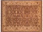 handmade Traditional Regular Brown Taupe Hand Knotted RECTANGLE 100% WOOL area rug 6x9
